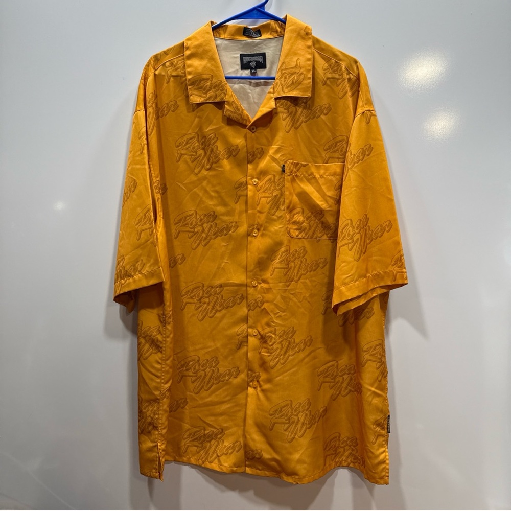 Vintage Rocawear AOP Streetwear Y2k 1999 Short Sleeve Button Down Shirt Mens XL